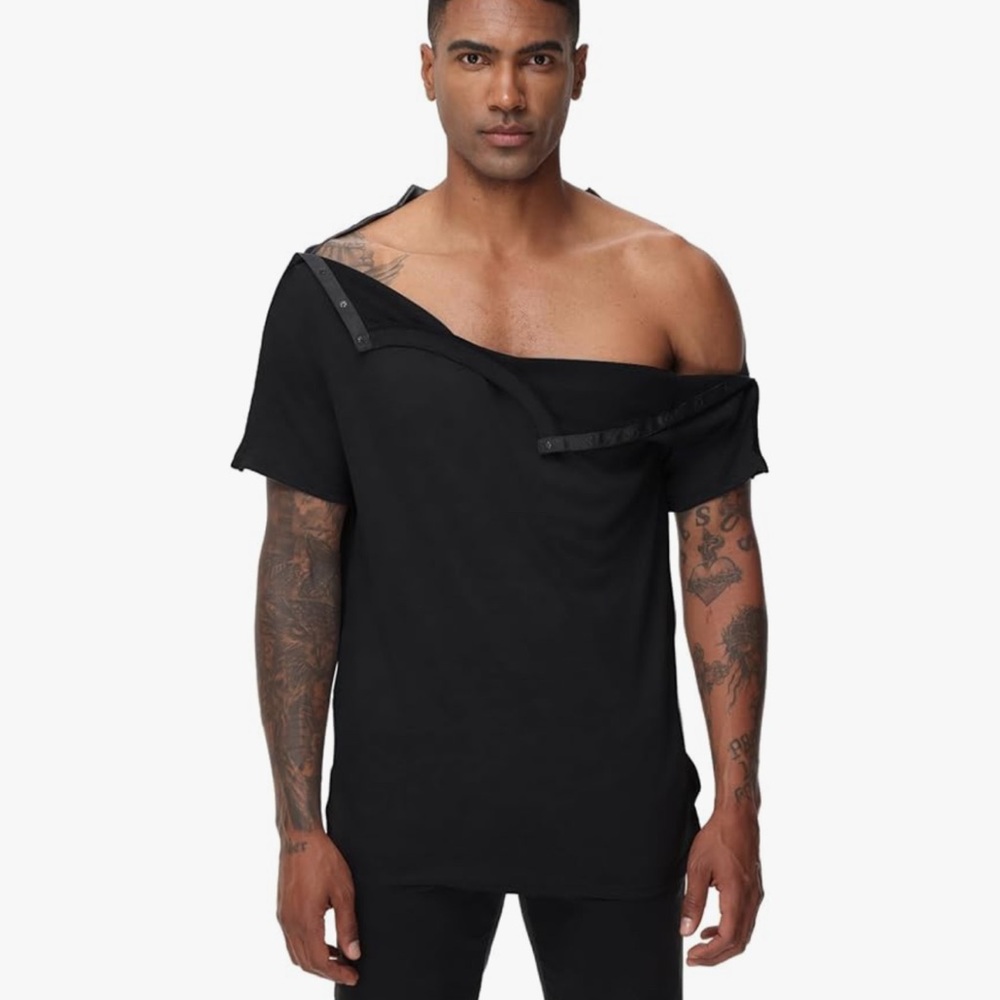 Tearaway shirt with snaps, for those with injuries or post surgery. Unisex.